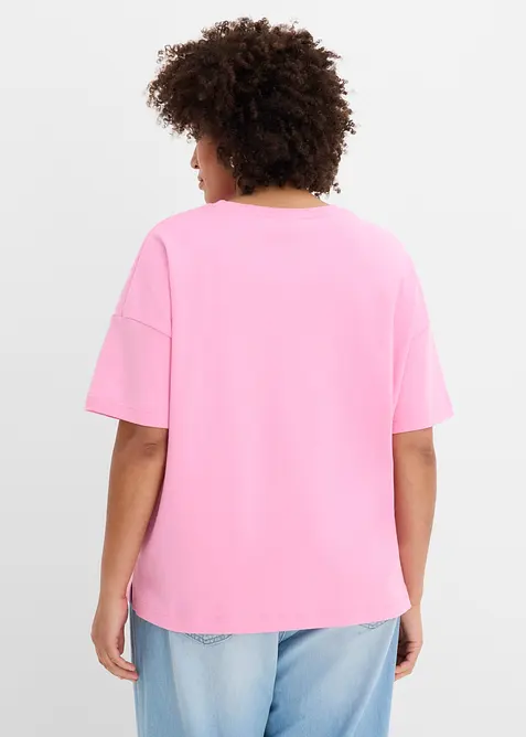 Oversized topp i 100% &oslash;kologisk bomull, bonprix