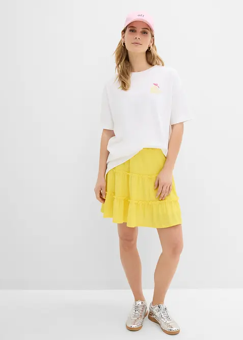 Oversized topp i 100% &oslash;kologisk bomull, bonprix