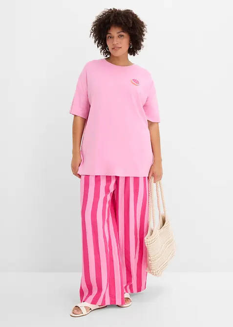 Oversized topp i 100% &oslash;kologisk bomull, bonprix