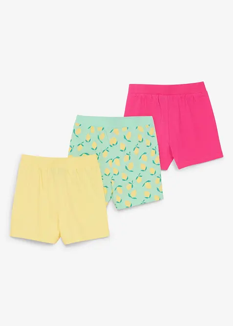 Jerseyshorts i 100% &oslash;kologisk bomull (3-pack), bonprix