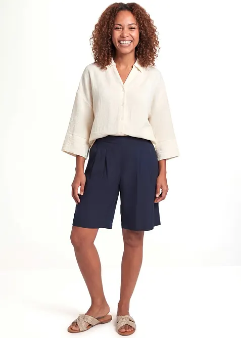 Bermudashorts av lett viskose, bonprix