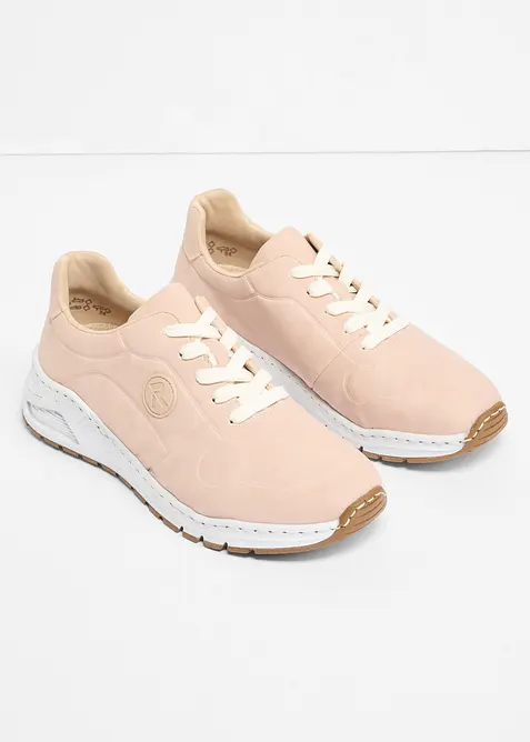 Komfort-sneakers med polstret inners&aring;le fra Rieker, Rieker