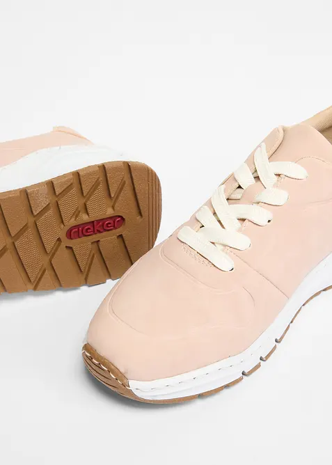 Komfort-sneakers med polstret inners&aring;le fra Rieker, Rieker