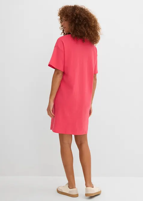 T-shirt kjole med V-utringning, oversized (2-pack), bonprix