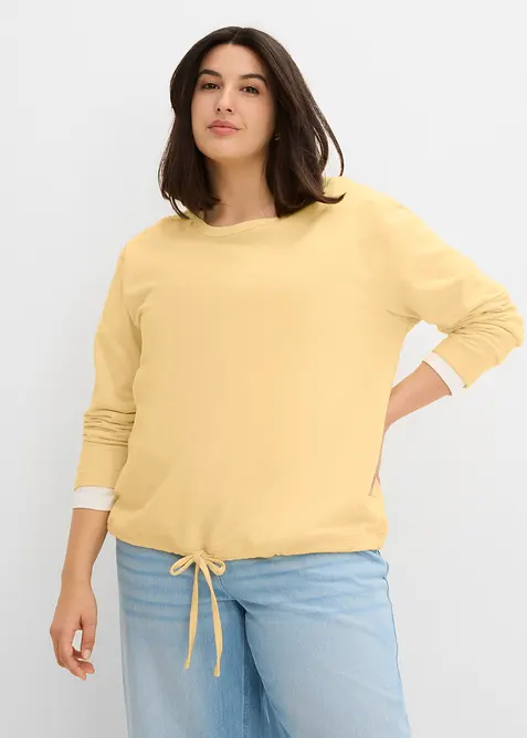 Sweatshirt med &oslash;kologisk bomull, bonprix