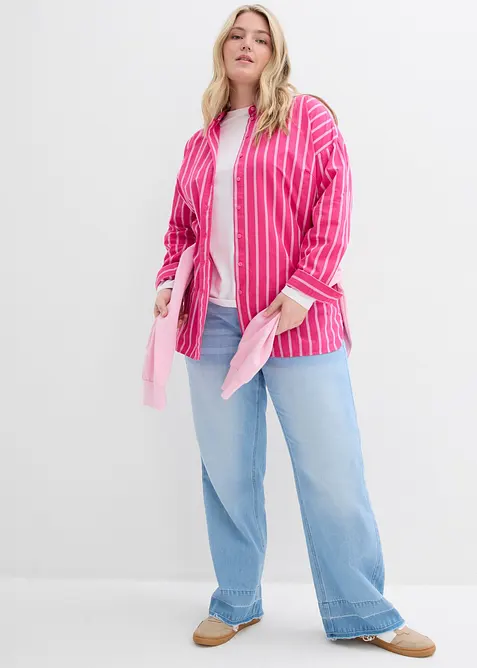 Oversized skjorte i 100% bomull, bonprix