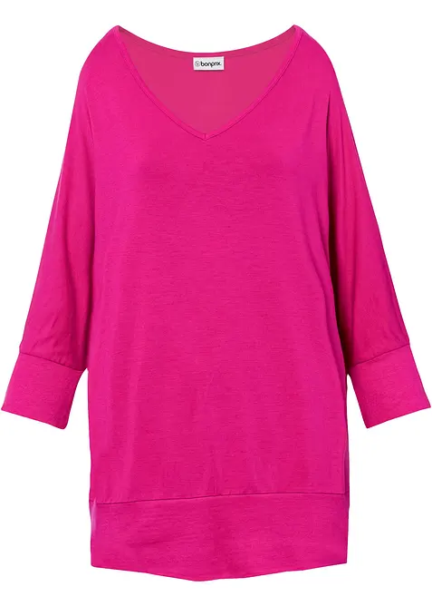 Oversized topp i lett viskose, bonprix