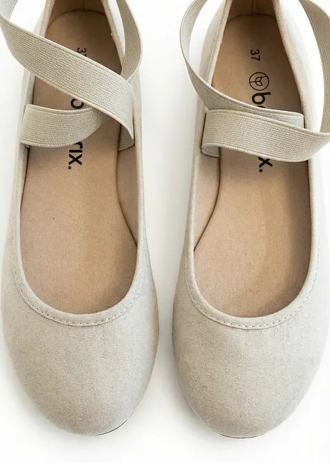 Ballerinasko med elastiske remmer, bonprix