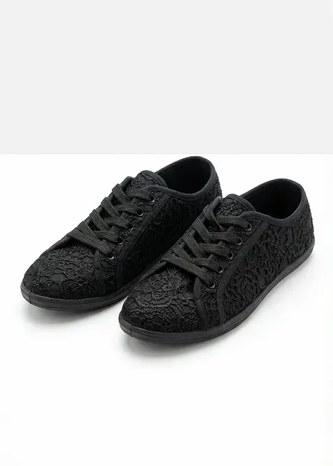 Sneakers med blonder, bonprix