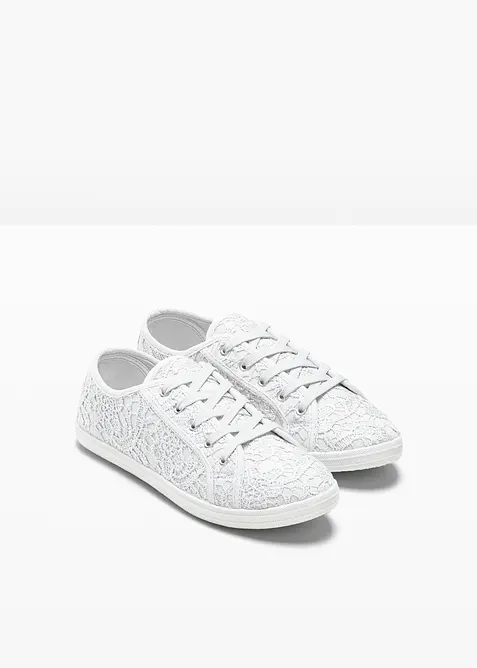 Sneakers med blonder, bonprix
