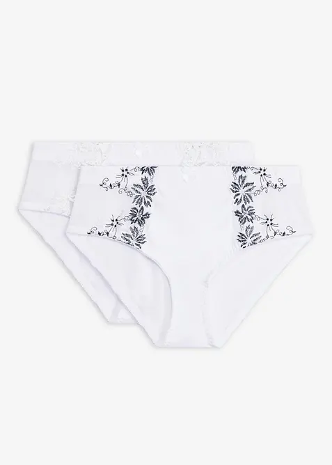 Shape-truse med delikat broderi (2-pack), bonprix