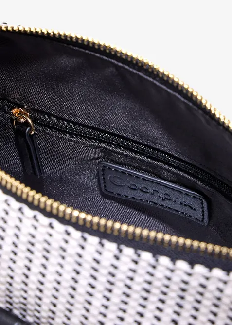 Skulderveske i tekstil med fin detalj, bonprix