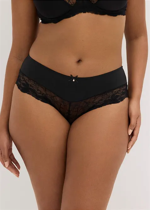 Panty med nydelige blonder (2-pack), bonprix