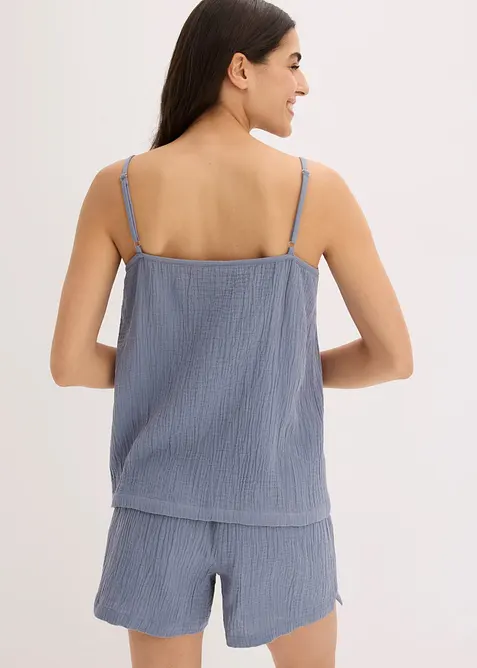 Kort pyjamas i myk musselin, bonprix