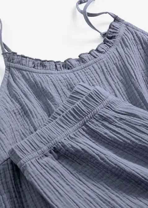 Kort pyjamas i myk musselin, bonprix