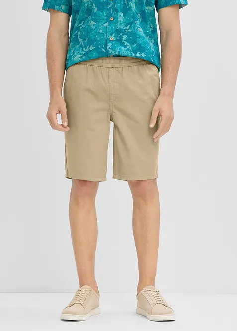 Pull on-bermudashorts i 100% bomull, Regular fit, bonprix