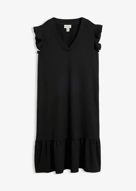 Jerseykjole med volang, bonprix