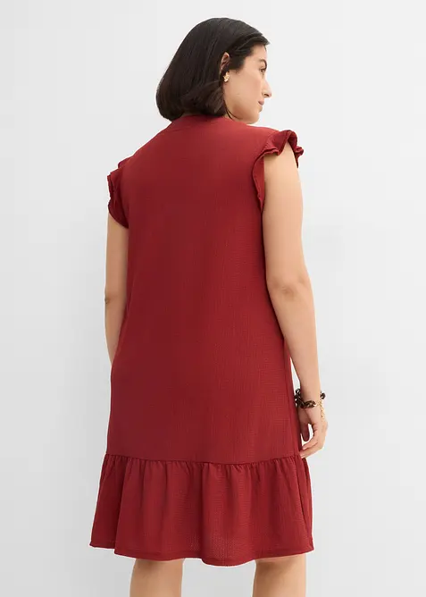 Jerseykjole med volang, bonprix