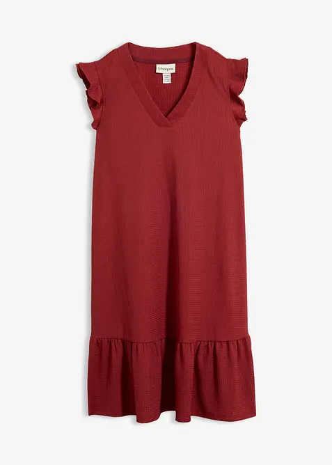 Jerseykjole med volang, bonprix