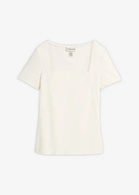 Topp med firsk&aring;ren utringning, bonprix