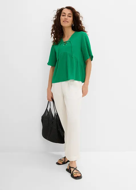 Bluse i luftig musselin, bonprix