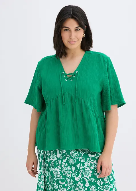 Bluse i luftig musselin, bonprix
