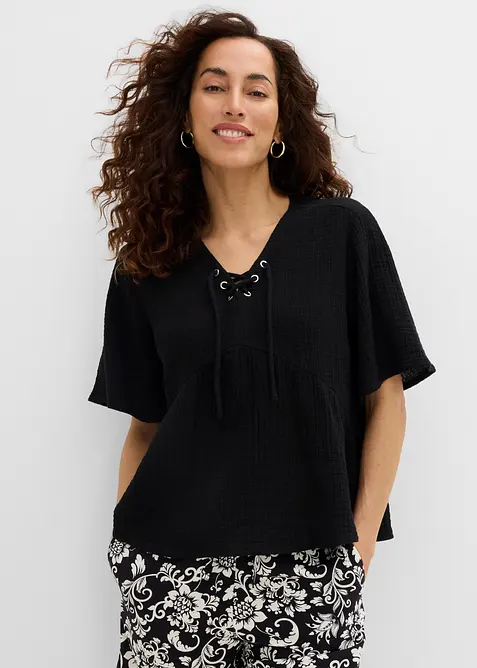 Bluse i luftig musselin, bonprix