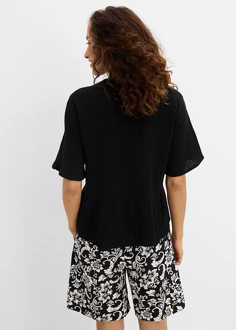 Bluse i luftig musselin, bonprix