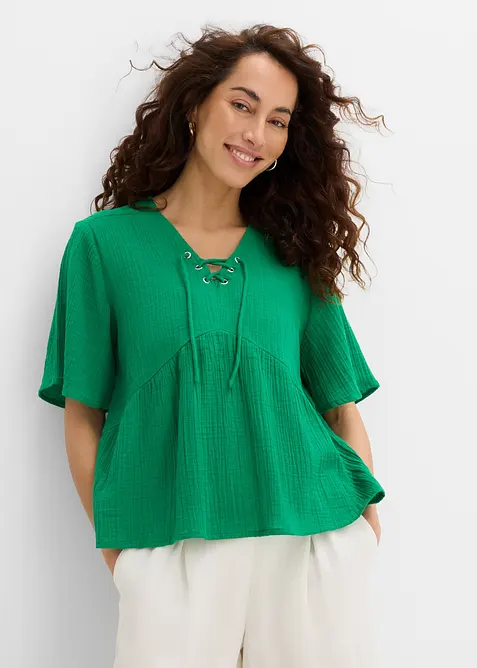 Bluse i luftig musselin, bonprix