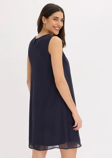 Chiffonkjole med strasspynt, bonprix