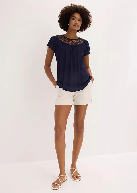 Bluse i 100% viskose, bonprix