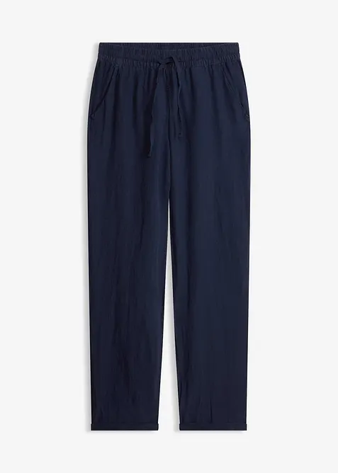 Linbukse med elastisk linning, bonprix