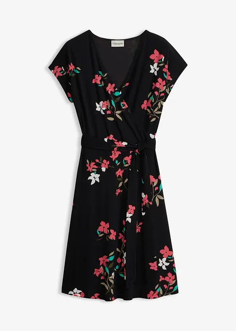 Jerseykjole i omslagsstil, bonprix