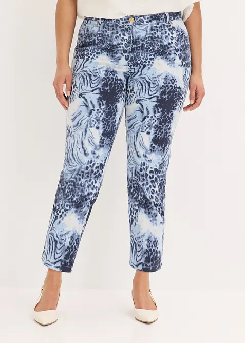 M&oslash;nstret 7/8-bukse med stretch, bonprix