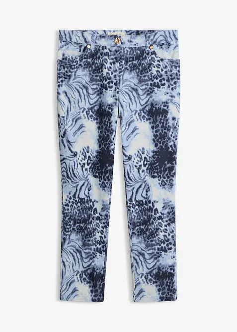 M&oslash;nstret 7/8-bukse med stretch, bonprix