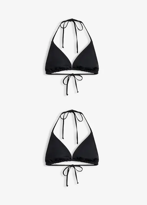 Triangel-bikinioverdel i dobbelpakning (2-pack), bonprix