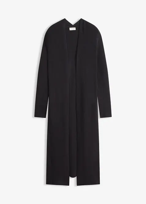 Lang strikkejakke med viskose, bonprix