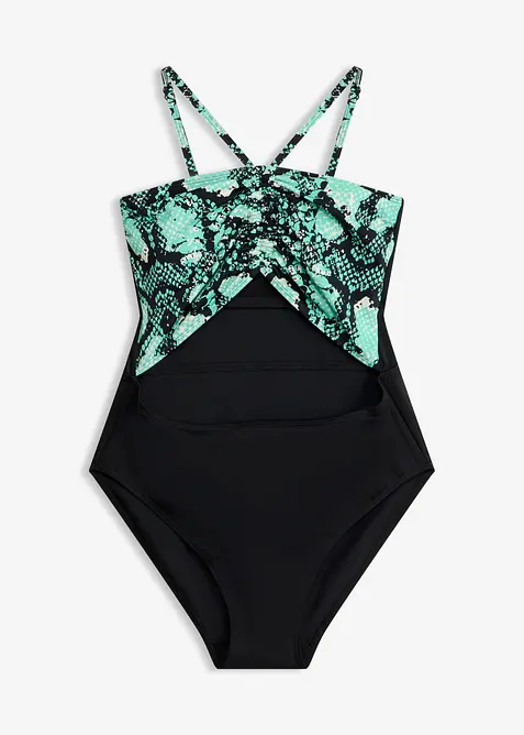 Bandeau-badedrakt med knyting i nakken, bonprix