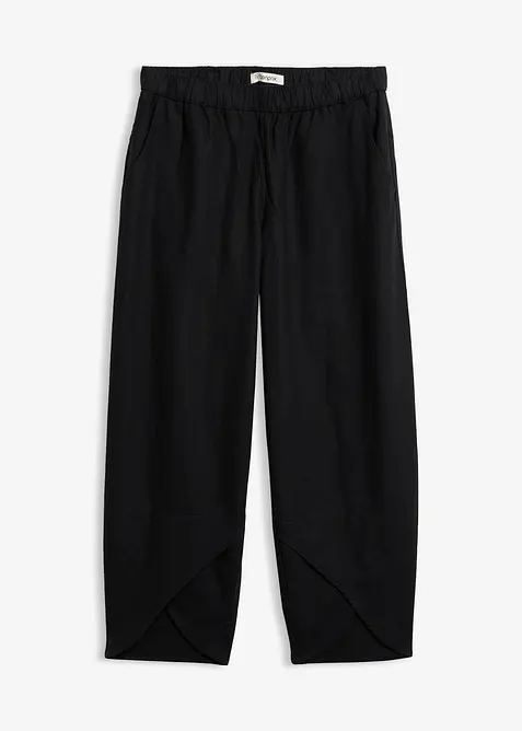 Ankellang bukse i lett linmiks, bonprix