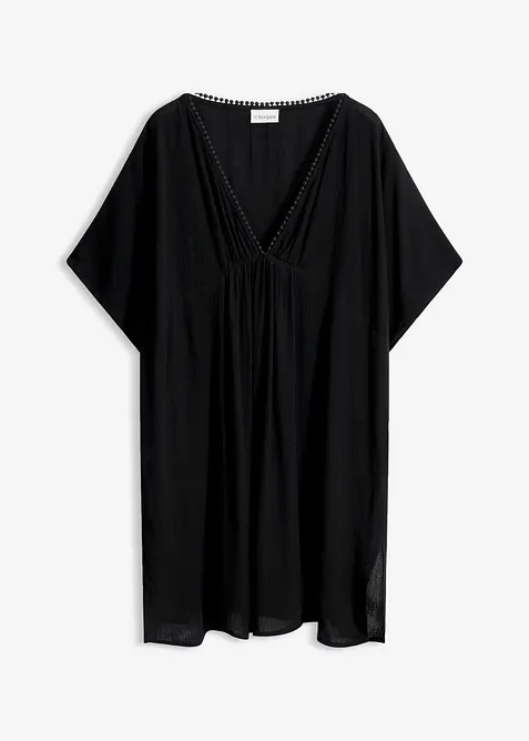 Strandtunika av strukturert krinklet materiale, bonprix