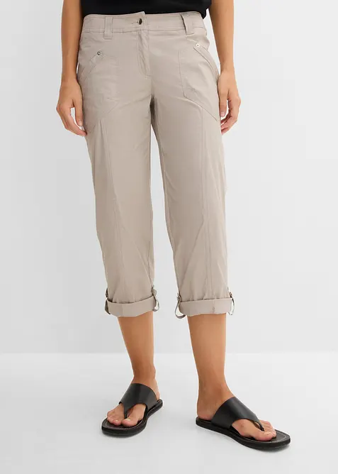 Cargo-bukse med stretch - 3/4 lang, bonprix
