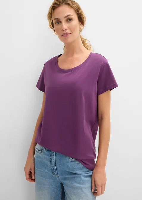 Topp med rund hals (5-pack), bonprix