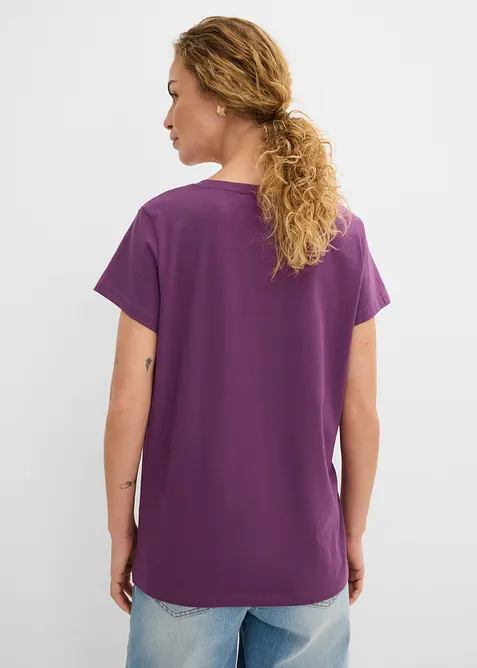 Topp med rund hals (5-pack), bonprix