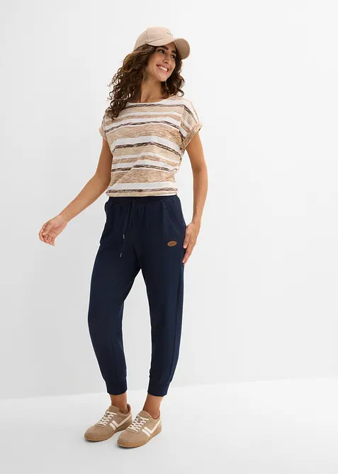Ankellang sweatbukse i jeans look, bonprix