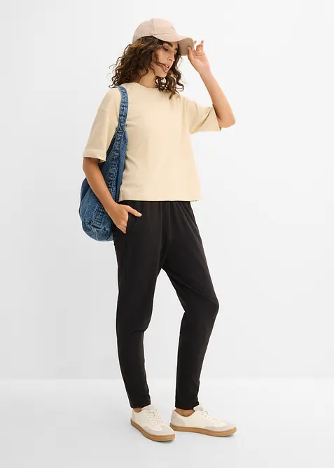 Jerseybukse i bomullsmiks, bonprix
