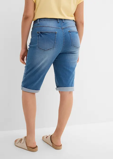 Jeans bermudashorts Mid Waist, komfortlinning, bonprix