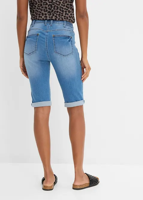 Jeans bermudashorts Mid Waist, komfortlinning, bonprix