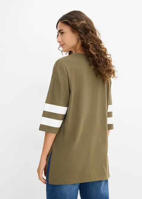 Oversized topp i 100% &oslash;kologisk bomull, bonprix