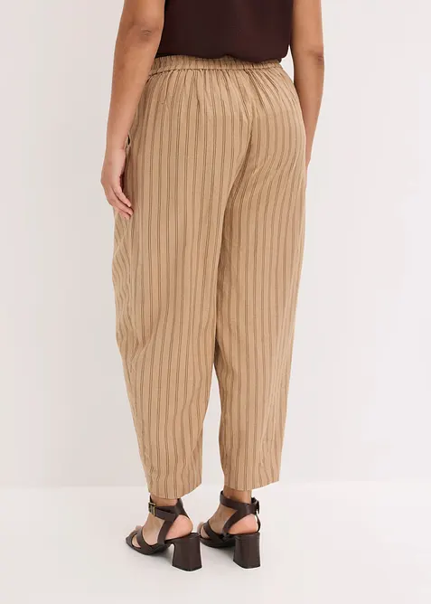 Pull on-bukse i kj&oslash;lende linmiks, bonprix