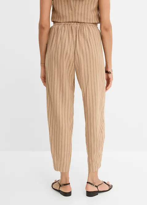 Pull on-bukse i kj&oslash;lende linmiks, bonprix